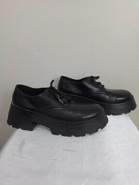 ASOS Black Chunky Platform Lace-Up Shoes